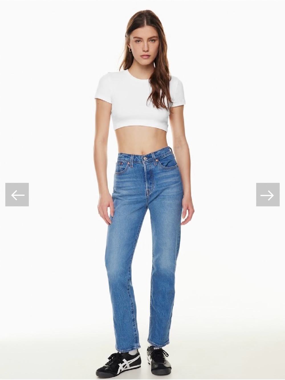 Levi's High-Rise Straight Jeans in Medium Blue